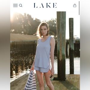 NWOT LAKE Pajamas Tank Shorts Set XL